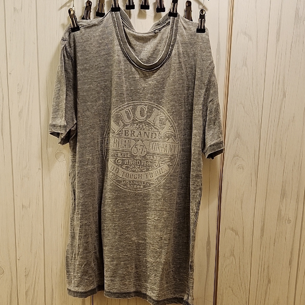Lucky Brand Heather Gray Graphic Tee